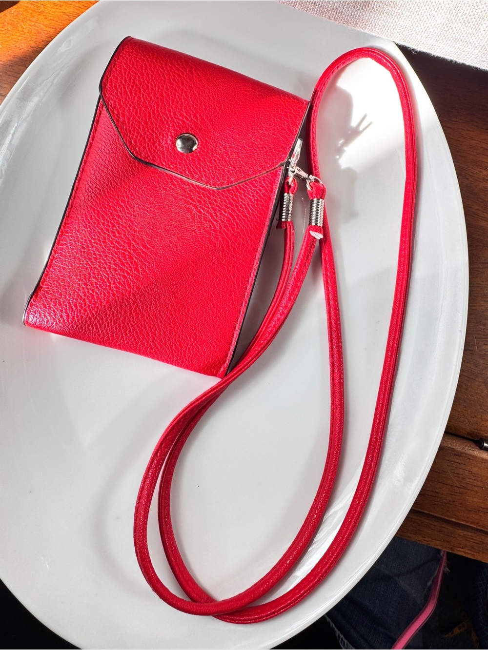 Red Crossbody Phone Pouch